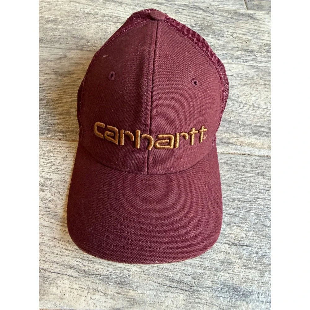 Carhartt Trucker Hat One Size Embroidered Mesh Snapback Hat Spell Out Mens OSFA